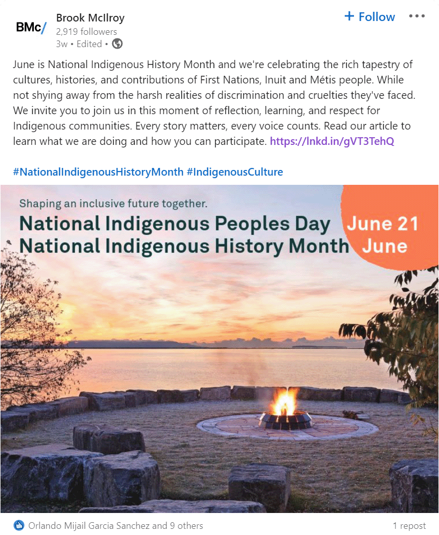 a facebook page with the text national indigenous peoples day.