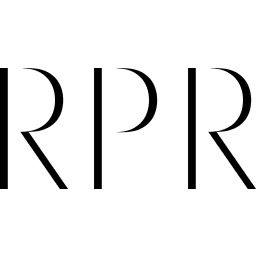 The rpr logo on a black background.